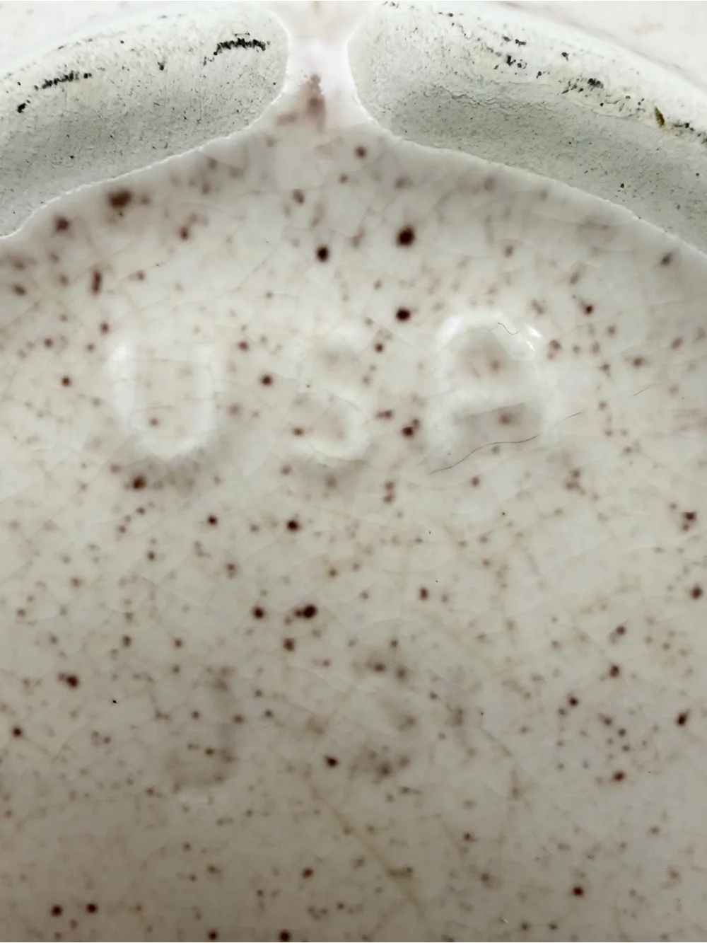 1970’s Doranne of California Pottery Bowl J 31 Pink Cream Speckled Relish Set